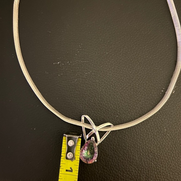 Mystic topaz necklace. Never worn. - Picture 6 of 12